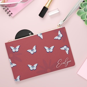 Personalized clutch bag with name | Custom Bridesmaid gift | Custom gift for bride | Maid of Honor present | Personalized gift for her