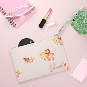 Personalized clutch bag with name | Custom Bridesmaid gift | Custom gift for bride | Maid of Honor present | Personalized Mother’s Day gift