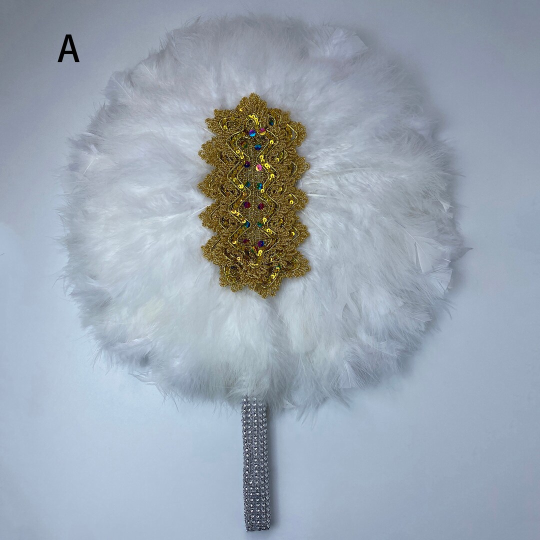 African Feather Hand Fan Traditional Wedding Fan Festival Fan Etsy