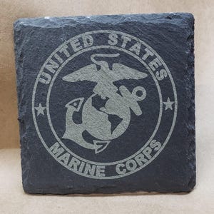 Usmc logo 4&quot; coaster svg, png