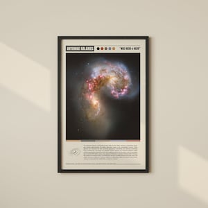 Antennae Galaxies Poster | Antennae Galaxies Print | Antennae Galaxies Wall Art | Antennae Galaxies Decor | Antennae Galaxies Photo | Antennae Galaxies Art | Antennae Galaxies Photography | Antennae Galaxies | NASA Poster | Hubble Space Photograph