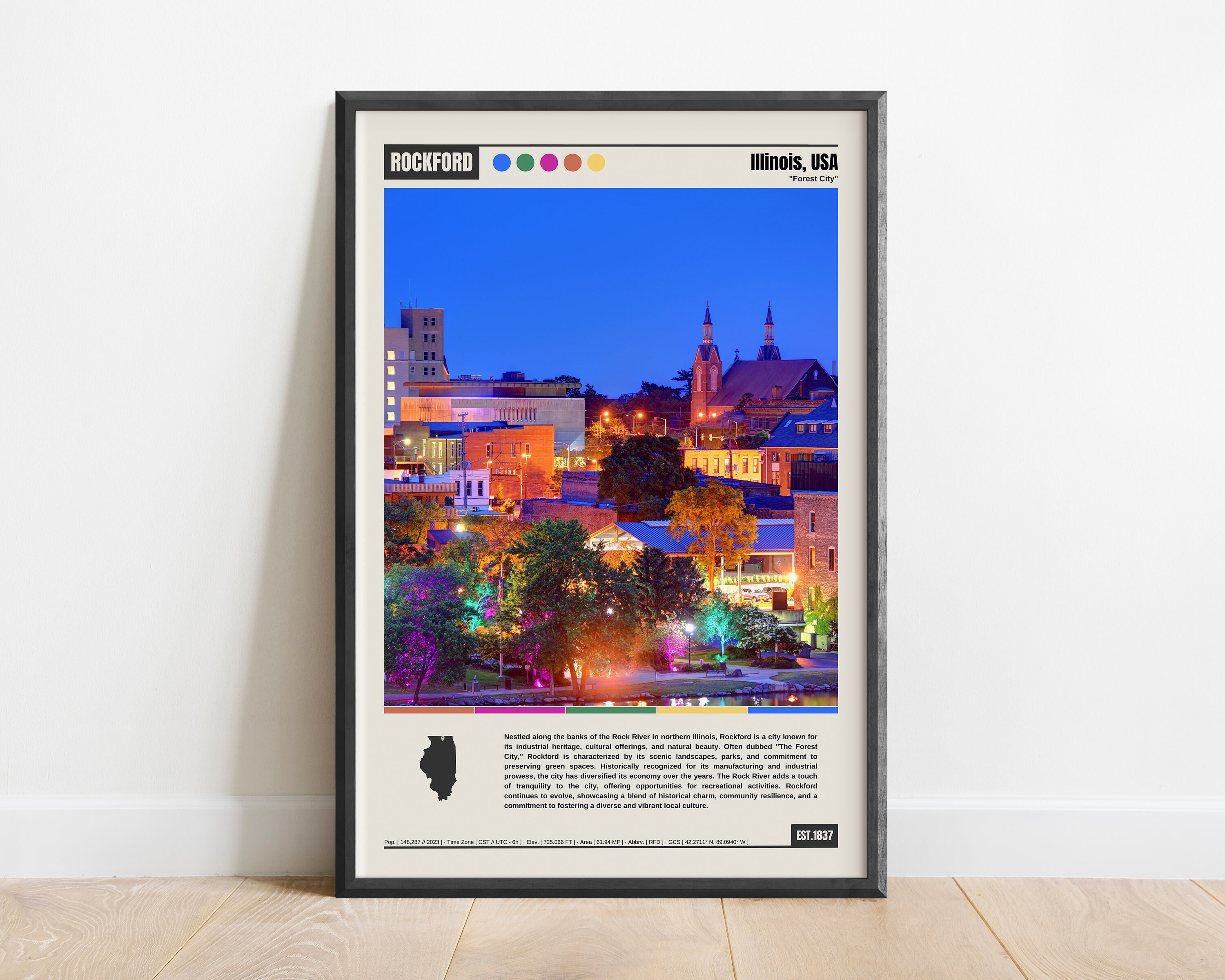 Rockford Poster | Rockford Print | Rockford Wall Art | Rockford Decor ...