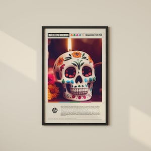 Affiche du jour des morts | Impression du jour des morts | Art mural Le jour des morts | Décoration du jour des morts | Jour des Morts Photo | Dia de Muertos