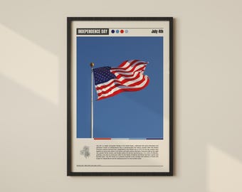 Poster del Giorno dell'Indipendenza / Stampa del Giorno dell'Indipendenza / Arte murale del Giorno dell'Indipendenza / Decorazioni del Giorno dell'Indipendenza / Stampa del 4 luglio / Stampa del 4 luglio