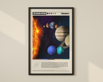 Solar System Poster, Solar System Oil Painting, Solar System Poster Wall Art, Solar System Instant Download, Solar System wall art, Galaxy