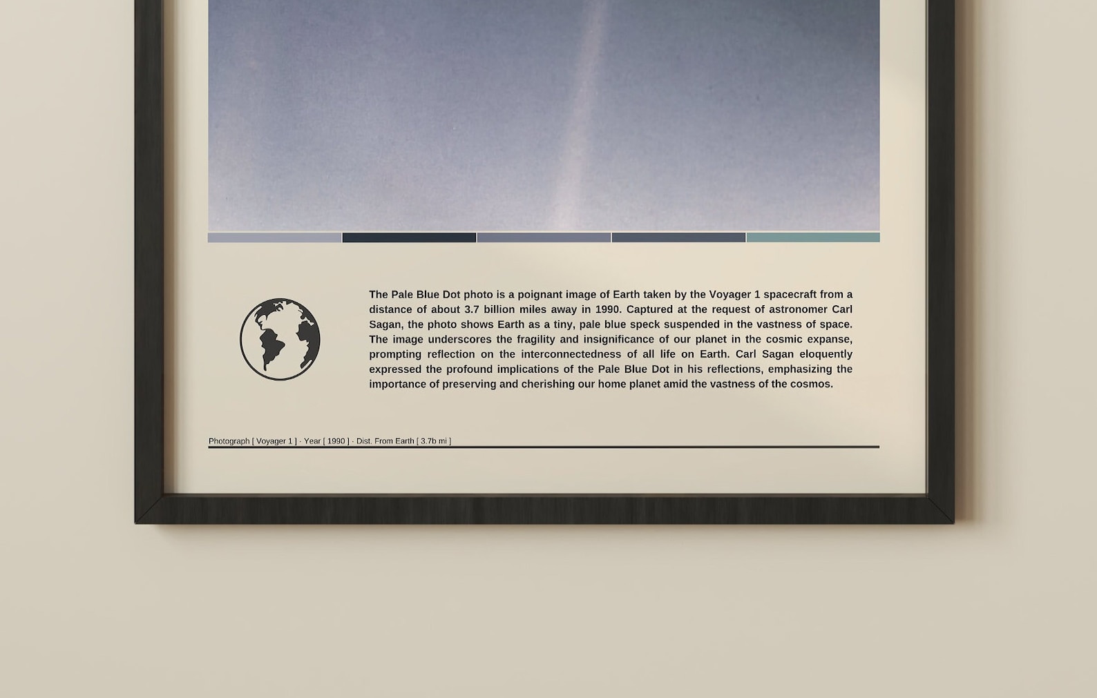 Pale Blue Dot Poster Pale Blue Dot Print Pale Blue Dot Wall Art Pale