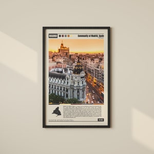 Madrid Poster, Madrid Wall Art, Digital Oil Paint, Madrid Print, Madrid Photo, Madrid Poster Print, Madrid Wall Decor, Spain Poster Decor