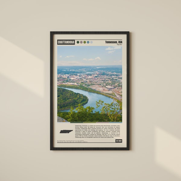 Chattanooga Poster | Chattanooga Print | Chattanooga Wall Art | Chattanooga Decor | Chattanooga Photo | Chattanooga Travel | Chattanooga Map