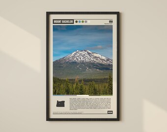 Póster de Mount Bachelor / Impresión de Mount Bachelor / Arte mural de Mount Bachelor / Decoración de Mount Bachelor / Foto de Mount Bachelor / Mount Bachelor, Oregón