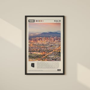 Poster Phénix | Impression Phoenix | Art mural phénix | Décoration Phénix | Photo de Phénix | Voyage Phoenix | Carte de Phénix | Horizon de Phoenix | Arizona
