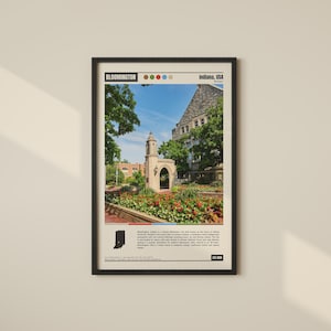Bloomington Poster | Bloomington Print | Bloomington Wall Art | Bloomington Decor | Bloomington Photo | Bloomington | Indiana University