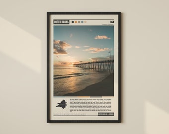 Outer Banks Poster, Outer Banks Druck, Outer Banks Digitaler Download, Outer Banks Wandkunst, Outer Banks Wanddekor, Outer Banks Reiseplakat
