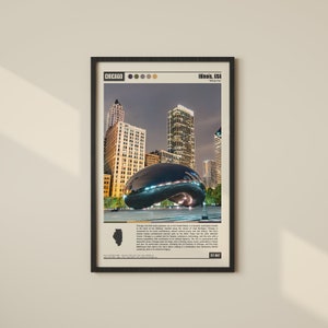 Chicago Poster | Chicago Druck | Chicago Wandkunst | Chicago Dekor | Chicago Foto | Chicago Reisen | Chicago Karte | Chicago Skyline