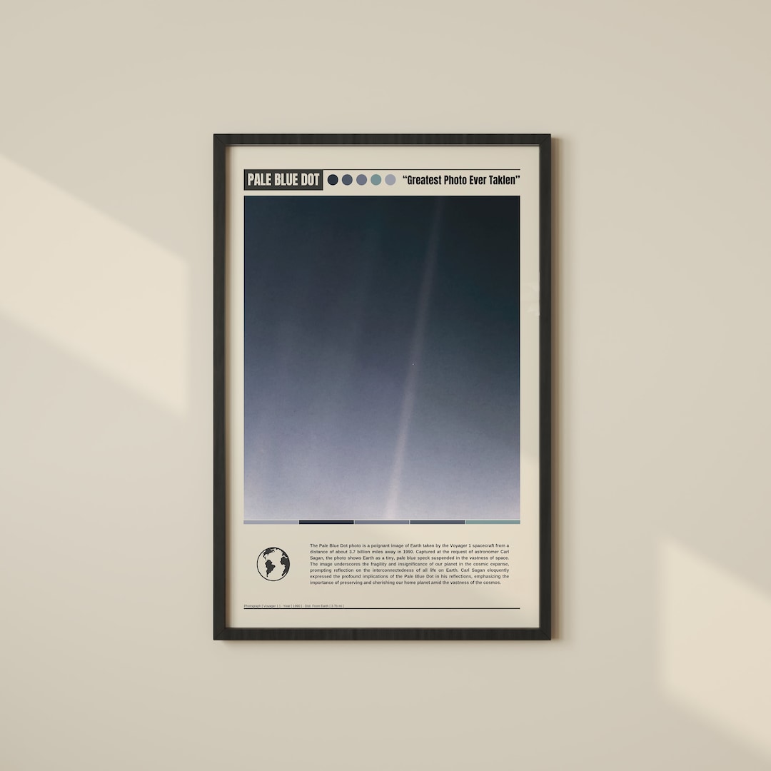 Pale Blue Dot Poster Pale Blue Dot Print Pale Blue Dot Wall Art Pale