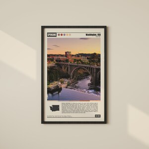 Spokane Print, Spokane Poster, Spokane Digital Download, Spokane Wall Art, Spokane Travel Poster, Spokane Photo, Washington State Poster