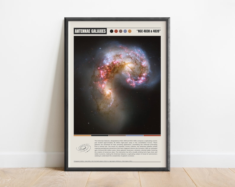 Antennae Galaxies Poster | Antennae Galaxies Print | Antennae Galaxies Wall Art | Antennae Galaxies Decor | Antennae Galaxies Photo | Antennae Galaxies Art | Antennae Galaxies Photography | Antennae Galaxies | NASA Poster | Hubble Space Photograph