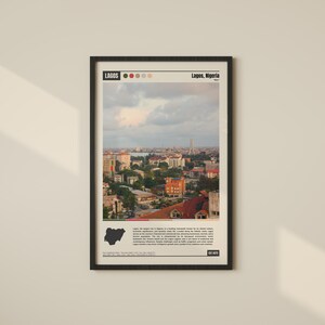 Lagos Poster | Lagos Print | Lagos Wall Art | Lagos Decor | Lagos Photo | Lagos Travel | Lagos Map | Lagos Skyline | Lagos Nigeria | Lagos