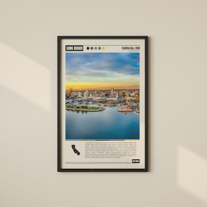 Long Beach Poster | Long Beach Print | Long Beach Wall Art | Long Beach Decor | Long Beach Photo | Long Beach Travel | Long Beach Map | CA