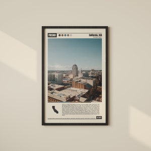 Fresno Poster | Fresno Print | Fresno Wall Art | Fresno Decor | Fresno Photo | Fresno Travel | Fresno Map | Fresno Skyline | California Art