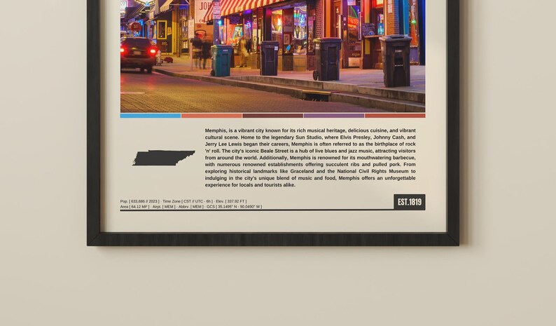 Memphis Poster | Memphis Print | Memphis Wall Art | Memphis Decor ...
