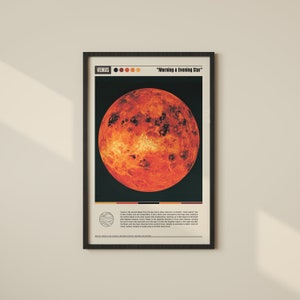 Venus Poster, Venus Wall Art, Venus Digital Download, Venus Print, Venus Wall Decor, Venus Planet Poster, Planet Poster, Planet Decorations