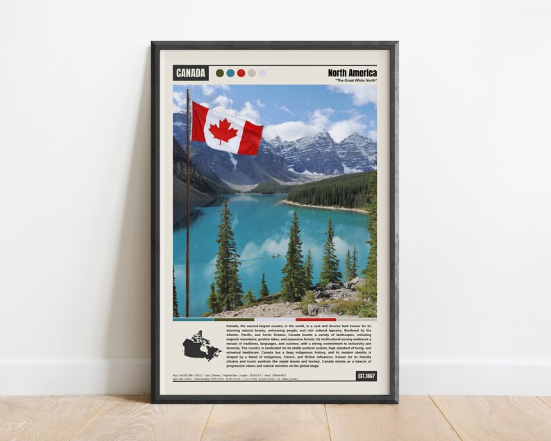 Canada Poster Canada Print Canada Wall Art Canada Decor Canada Photo
