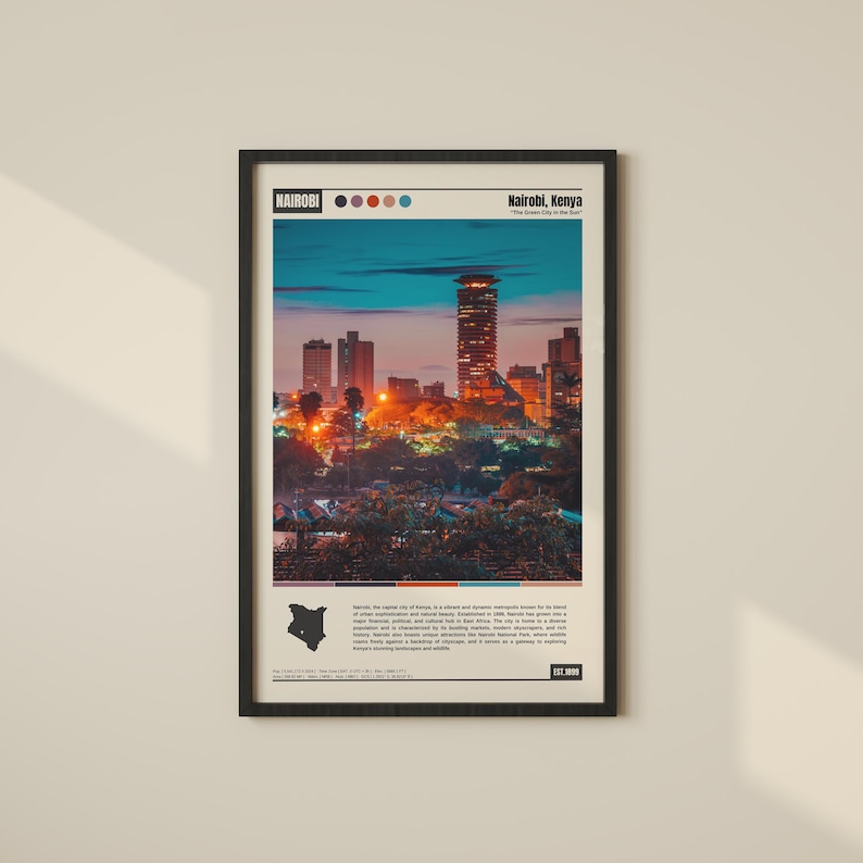 Nairobi Poster | Nairobi Print | Nairobi Wall Art | Nairobi Decor | Nairobi Photo | Nairobi Travel | Nairobi Map | Nairobi Skyline | Nairobi Art | Nairobi Kenya | Kenya Poster | Kenya Print | Kenya Decor | Nairobi Travel Poster | Nairobi Travel Print