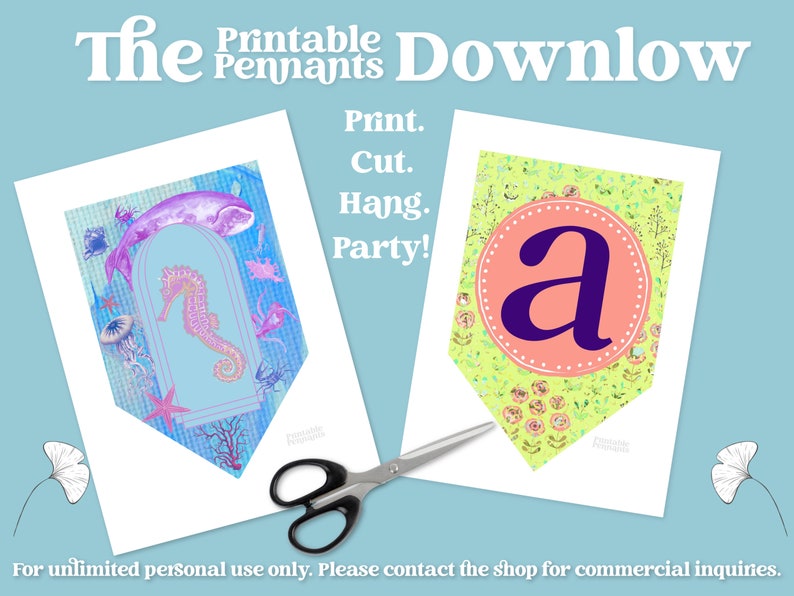 PARTY BANNER PRINTABLE Full Alphabet Pennants for Birthday Wedding ...