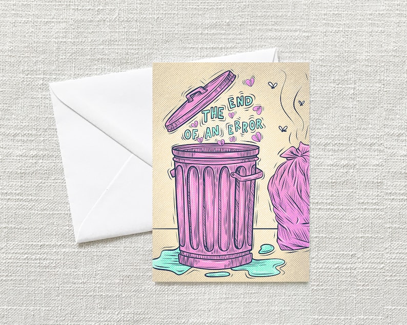 Funny Divorce Card, End of an Error, Breakup Gift image 2