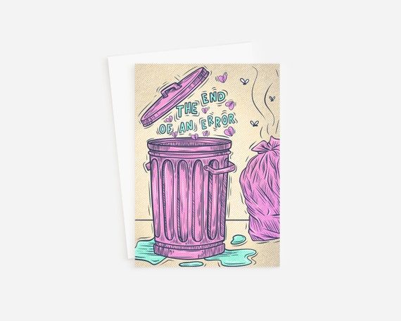 Funny Divorce Card, End of an Error, Breakup Gift