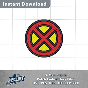 X-Men Patch Embroidery File 3-Inch