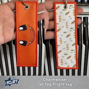 Charmander Inspired Jet Tag/Flight Tag