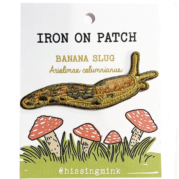 Banana Slug Iron On Patch