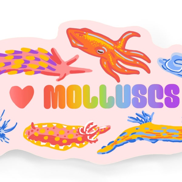 Rainbow Mollusc Waterproof Sticker