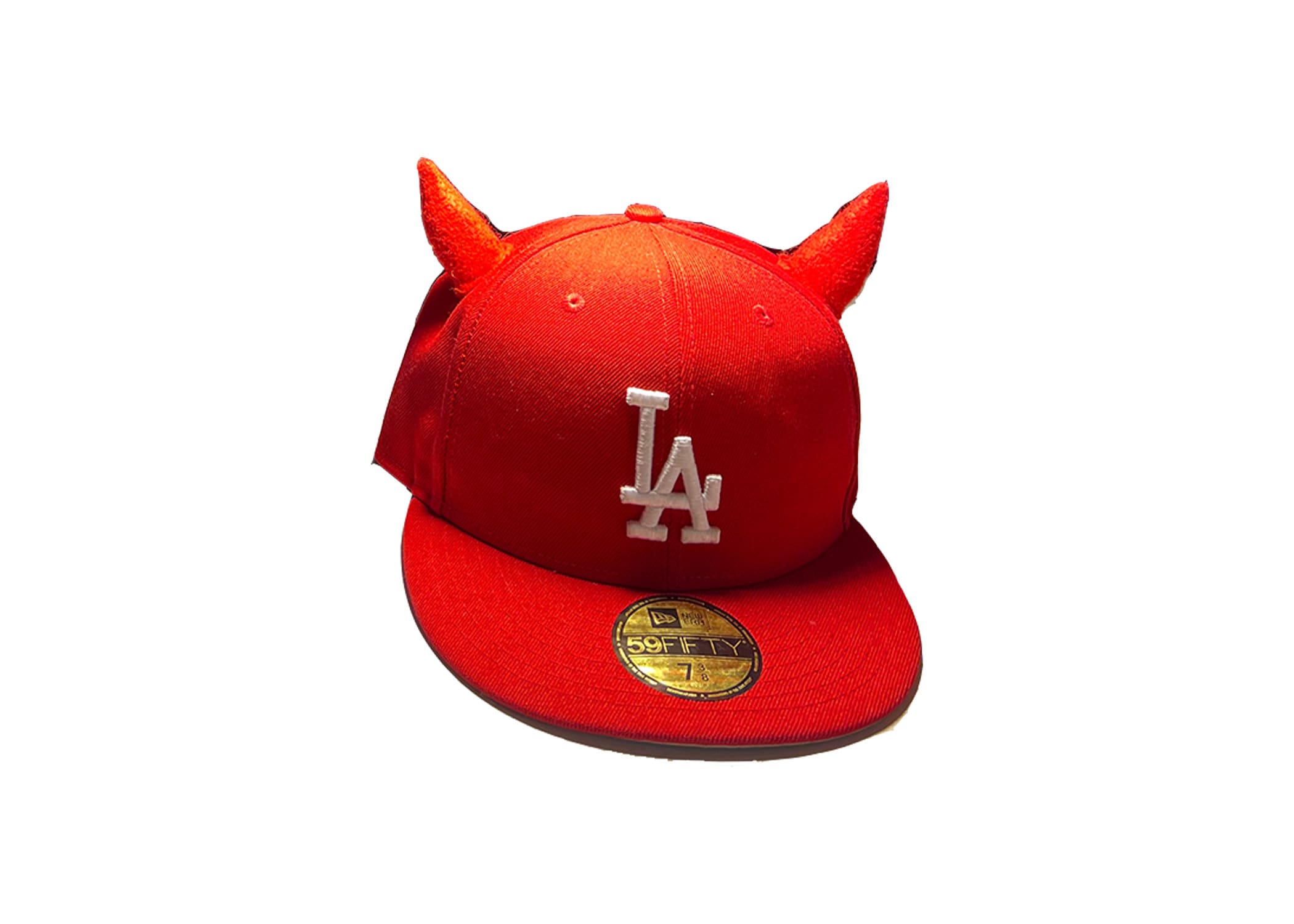 LA Dodgers Devil Horn Custom Fitted Hat