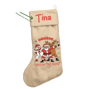Personalized Christmas stocking, funny Christmas stocking, funny Christmas stocking, luxury stocking, family personalized stocking, red