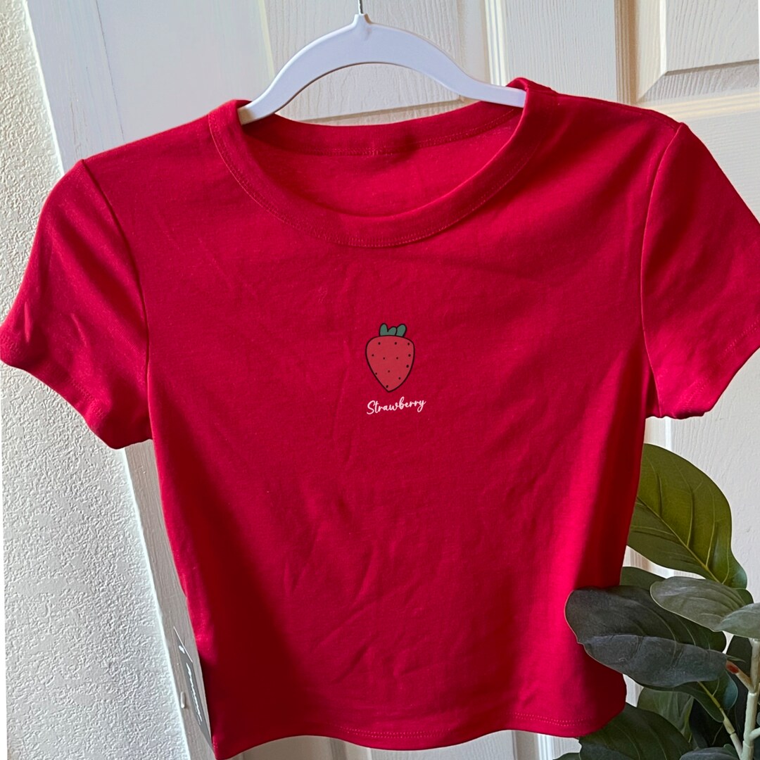 Yael Cropped Crewneck Baby Tee in Tobacco