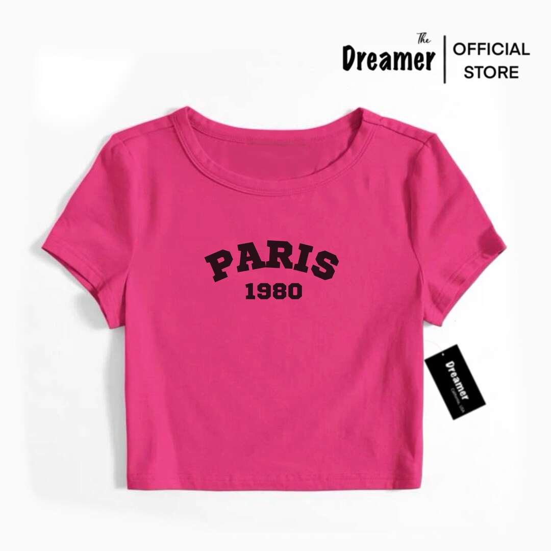Paris Crop Top, Y2k Crop Top, Graphic Crop Top, Aesthetic Crop Top