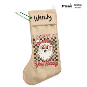 Personalized Christmas stocking, santa claus Christmas stocking, funny Christmas stocking, luxury stocking, family personalized stocking