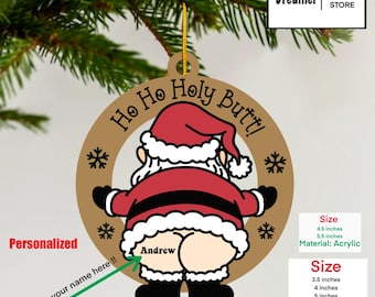 Personalized Christmas Ornament, jingle butt Christmas ornament , Personalized Ornament, funny Christmas Ornament, gift for her ornament