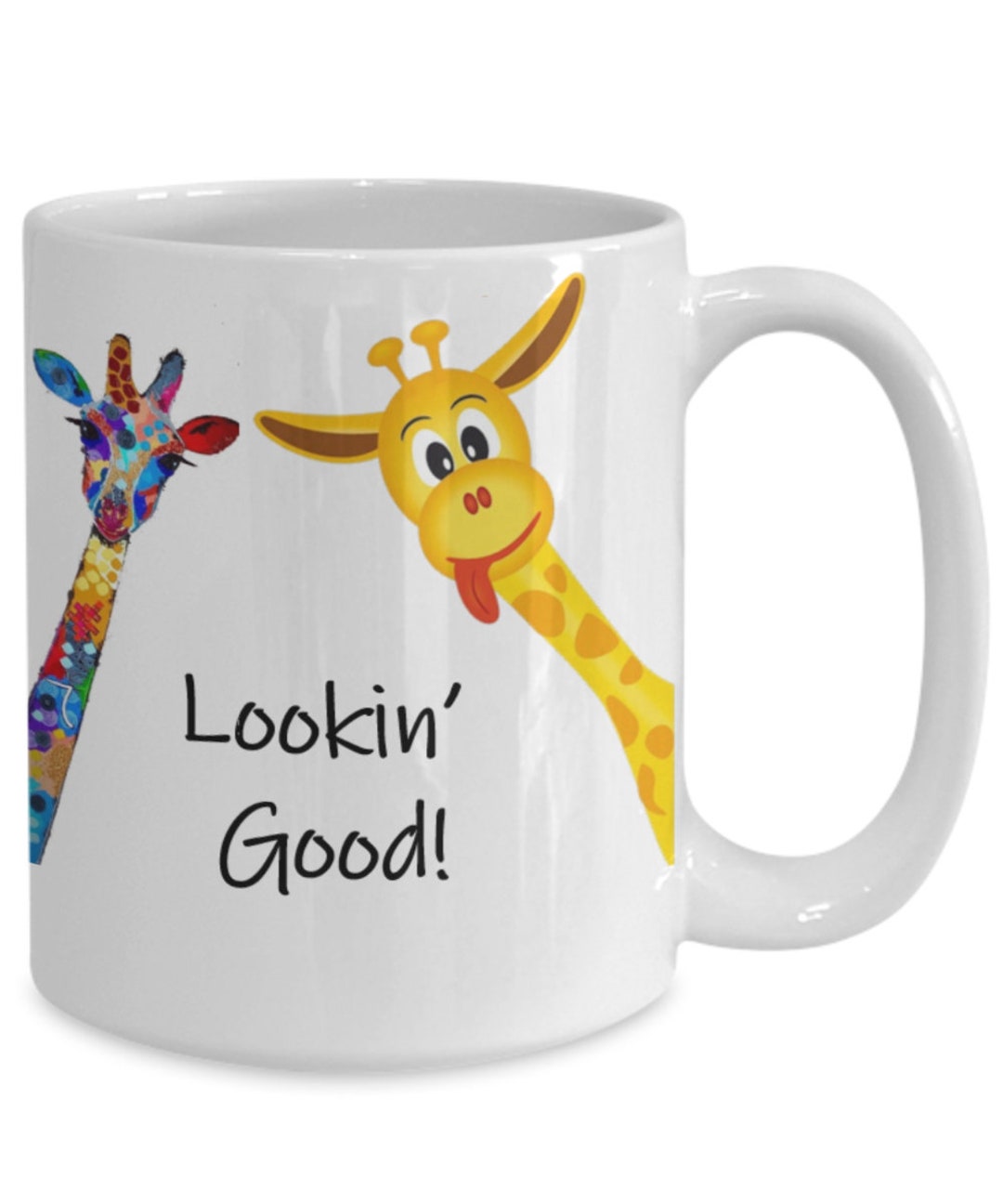 Giraffes Looking Good Giraffes Cup Giraffes Coffee Mug Etsy