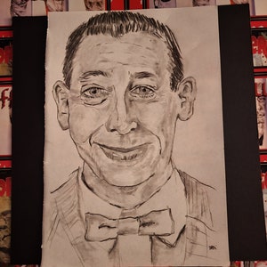 Pee Wee Herman 2 original hand drawing 5.5 x 7.5