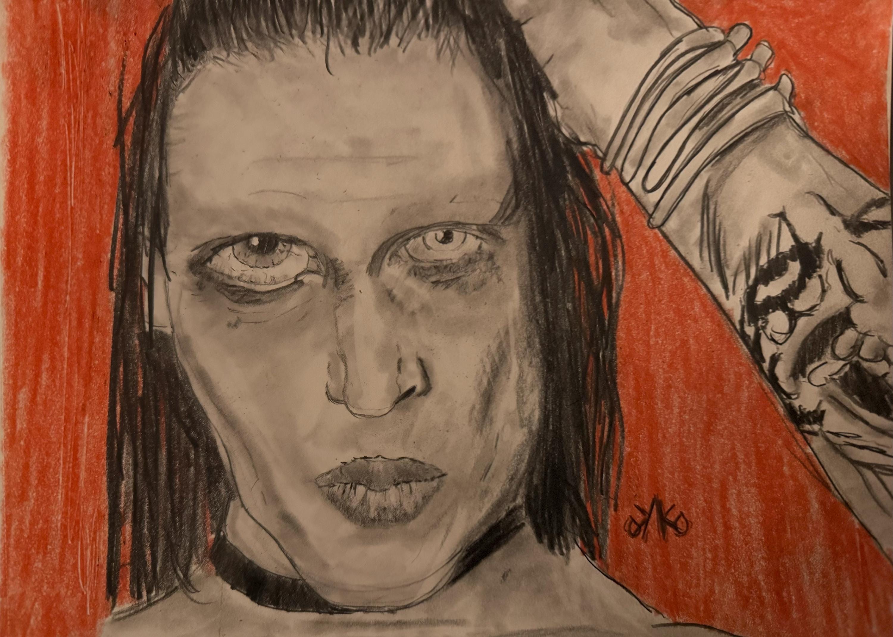 Marilyn Manson 9 X 12” Original Drawing - Etsy