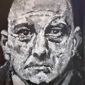 Aleister Crowley 8 x 10” Original acrylic painting