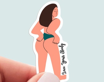 Body Positivity Love Your Body  1.4 x 3in, Love Your Body, Body Acceptance