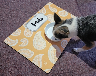 Customized Dog Feeding Mat, Custom Pet Gift, Personalized Pet Food Mat, Cat Mom Gift, Dog Mom Gift, Custom Dog Bowl Mat, Stylish Pet Gift