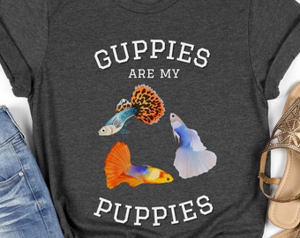 Guppy Lovers Tee Shirt, Gift for Guppy Fish Lovers, Guppy Mom, Guppy Dad, Guppies Gift, Aquarium Lovers, Gift for Tropical Fish Lovers