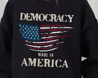 Democracy Crewneck Sweatshirt, Democracy Election Shirt, Pro Democracy Shirt, Democracy Politics Sweatshirt, Democracy Shirt, No Kings