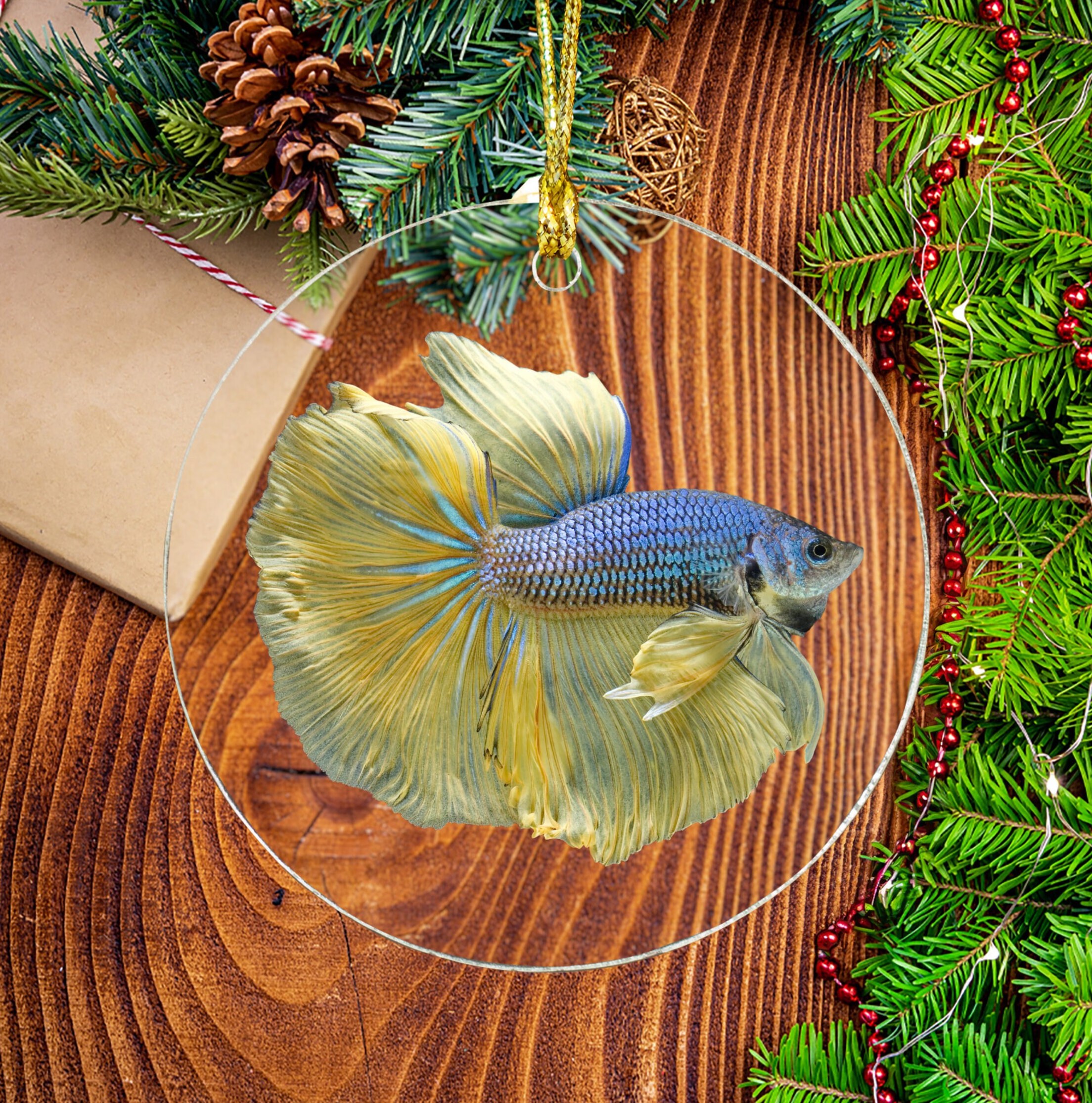 Betta Fish Acrylic Ornament, Betta Fish Lover Gift, Betta Mom Gift