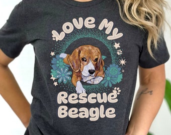 Beagle Rescue Shirt, Beagle Rescue, Beagle Lover Gift, Beagle Dog Mom Dad Gift, Beagle Dog Rescue, Unisex Beagle Adoption Shirt, Adopt A Dog